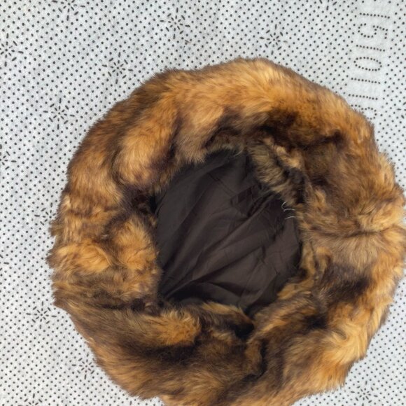 Faux Fur Hat Handmade Russian Hat Brown Cultural Hat Unisex One Size fit most main image 11